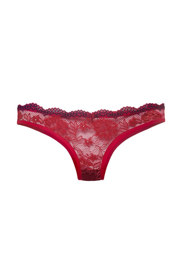 Calcinha Frente em Renda Bordada T201 Finis Intimate Lingerie Premium