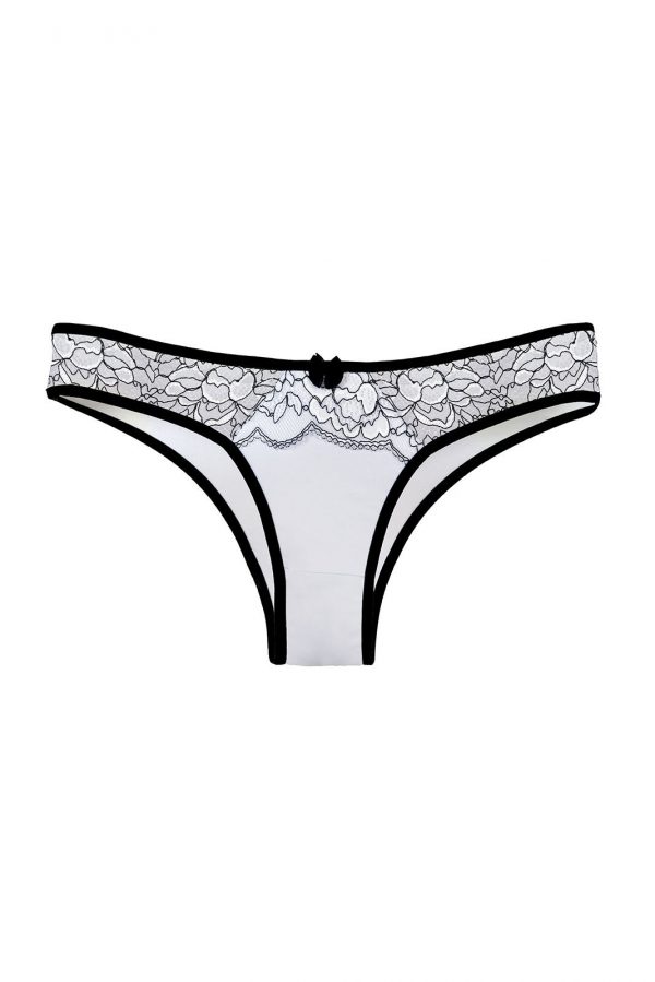 Calcinha Renda Bordada Off White Finis Intimate Lingerie Premium