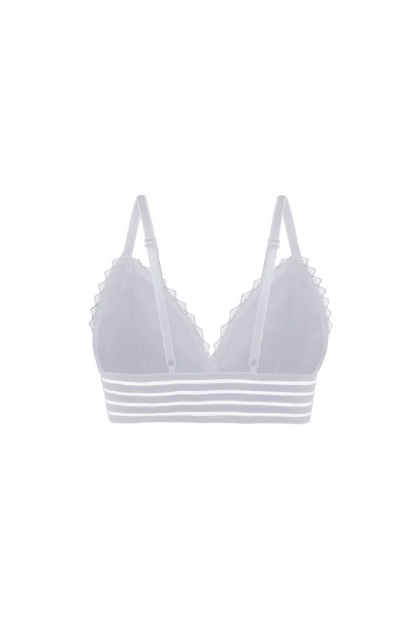 Sutiã sem Bojo com Base de Elástico em Renda Bordada TT Finis Intimate Lingerie Premium