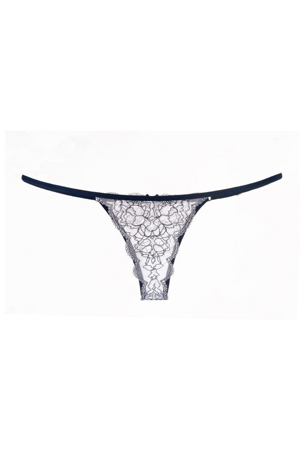 Tanga String Renda Jaquard Off White Premium